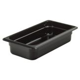 Cambro Black Camwear&reg; 1/3 Size Food Pan, 2-1/2" H