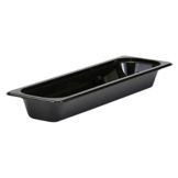Cambro Black Camwear&reg; Long Half Size Food Pan, 2-1/2" H