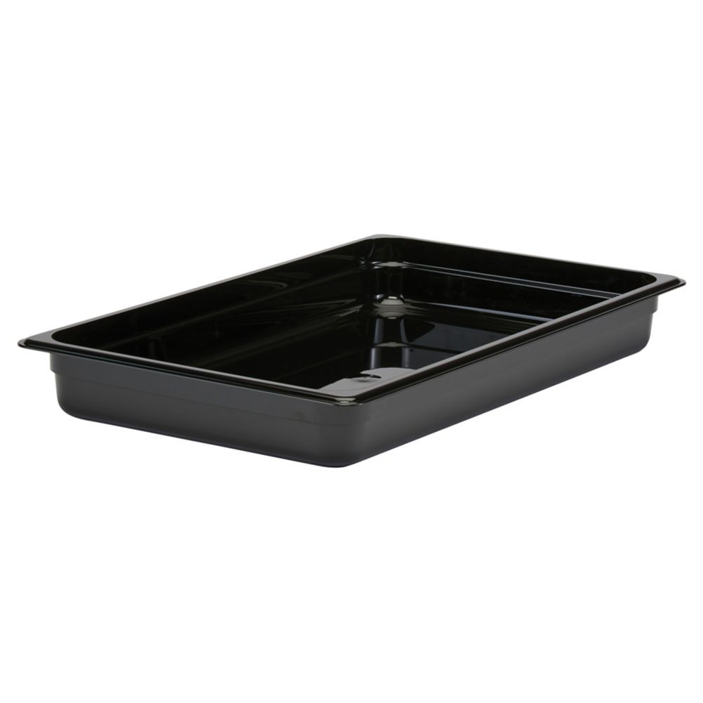 Cambro Black Camwear&reg; Full Size Food Pan, 2-1/2" H
