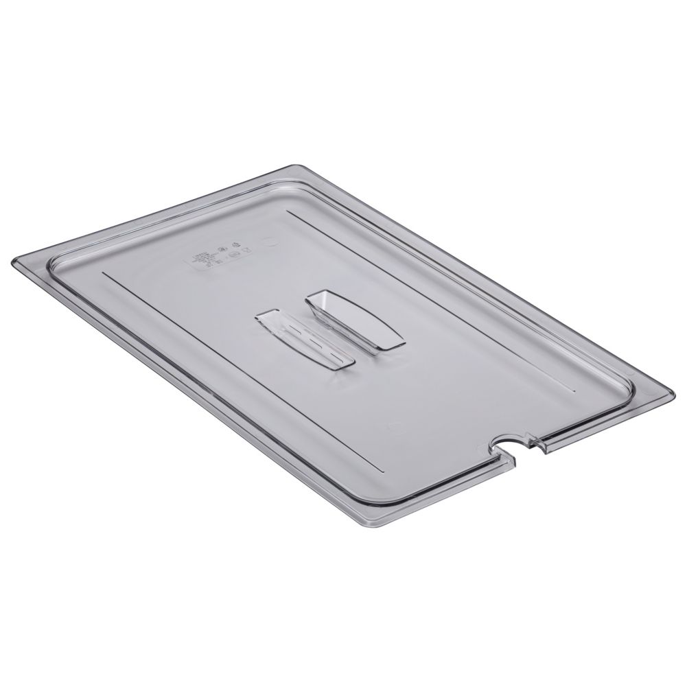Cambro Clear Camwear&reg; Full Size Notched Food Pan Cover w/ Handle