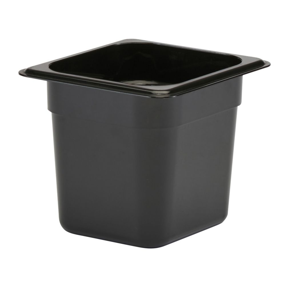 Cambro Black Camwear&reg; 1/6 Size Food Pan, 6" H