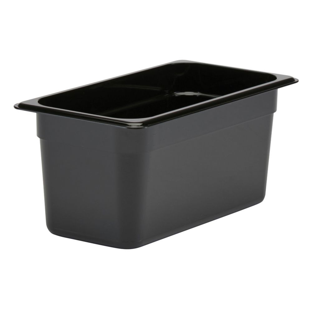 Cambro Black Camwear&reg; 1/3 Size Food Pan, 6" H