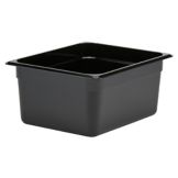 Cambro Black Camwear&reg; Half Size Food Pan, 6" H