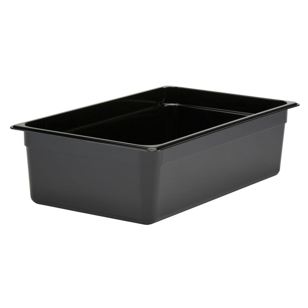 Cambro Black Camwear&reg; Full Size Food Pan, 6" H