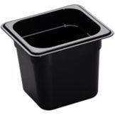 Cambro Black 1/6 Size High Heat H-Pan&trade; 6" H