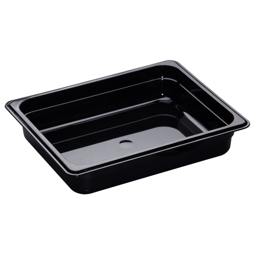 Cambro Black Half Size High Heat H-Pan&trade; 2-1/2" H