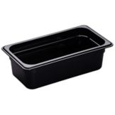 Cambro Black 1/3 Size High Heat H-Pan&trade; 4" H