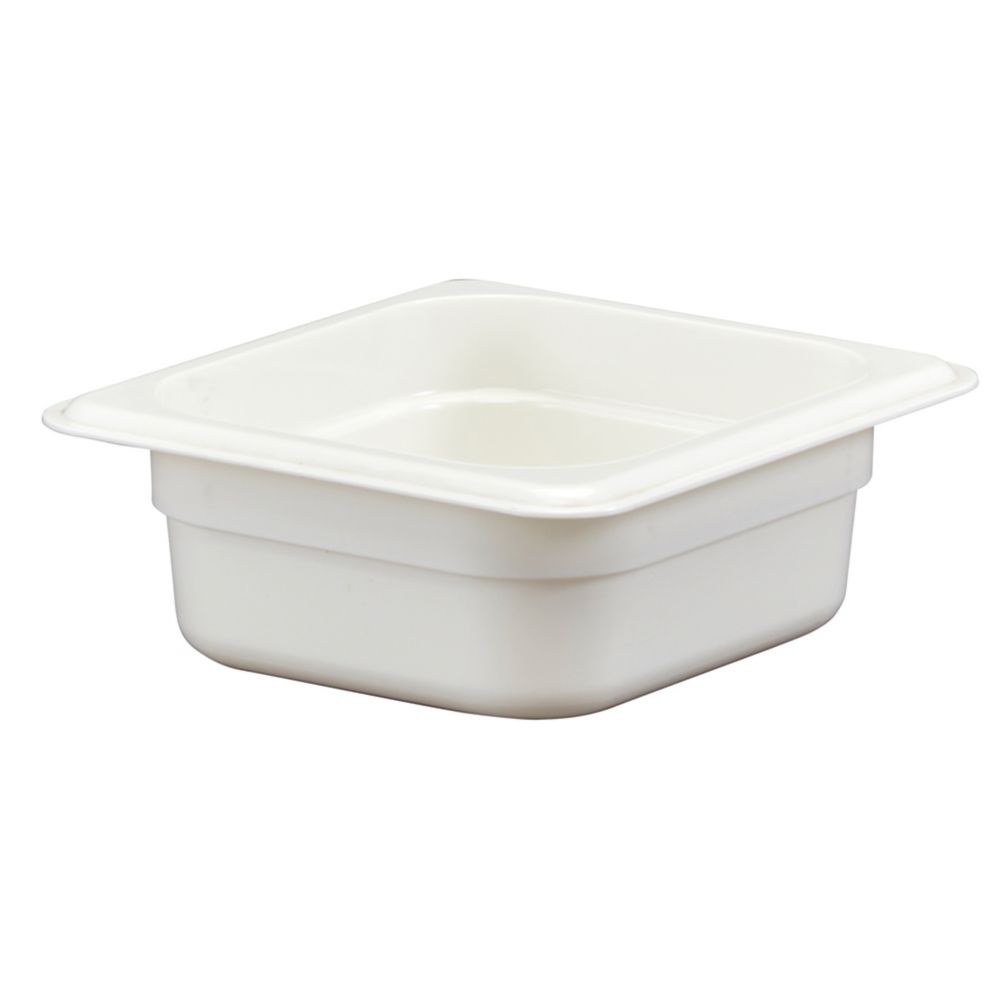 Cambro White Camwear&reg; 1/6 Size Food Pan, 2-1/2" H