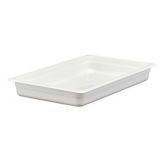 Cambro White Camwear&reg; Full Size Food Pan, 2-1/2" H
