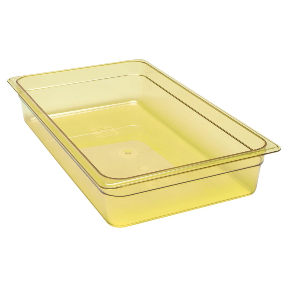 Cambro Amber Full Size High Heat H-Pan&trade; 4" H