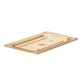 Cambro Amber 1/4 Size Flat H-Pan&trade; Cover w/o Handle