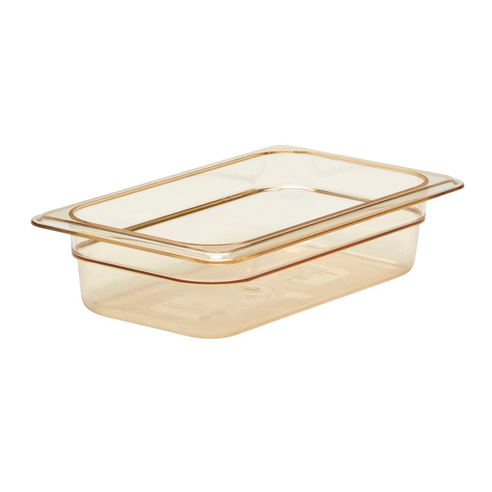 Cambro Amber 1/4 Size High Heat H-Pan&trade; 2-1/2" H