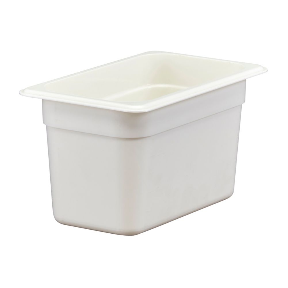 Cambro White Camwear&reg; 1/4 Size Food Pan, 6" H