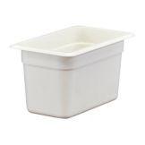Cambro White Camwear&reg; 1/4 Size Food Pan, 6" H