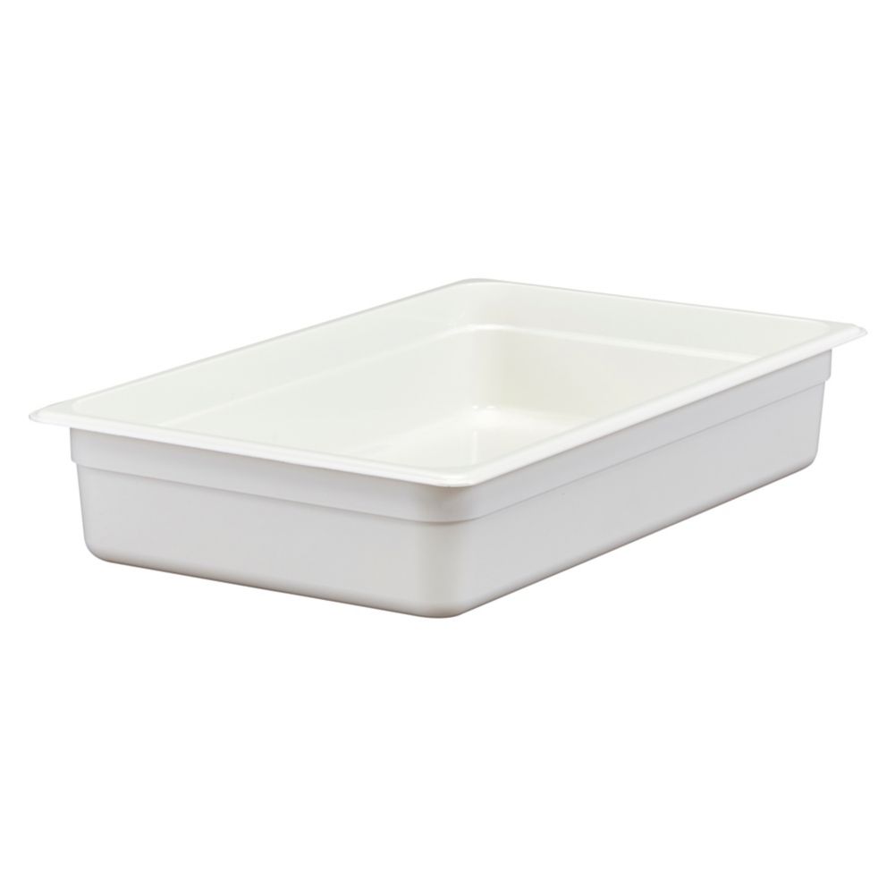 Cambro White Camwear&reg; Full Size Food Pan, 4" H