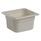 Cambro White Camwear&reg; 1/6 Size Food Pan, 4" H