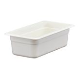 Cambro White Camwear&reg; 1/3 Size Food Pan, 4" H
