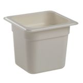 Cambro White Camwear&reg; 1/6 Size Food Pan, 6" H