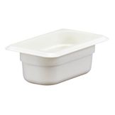 Cambro White Camwear&reg; 1/9 Size Food Pan, 2-1/2" H