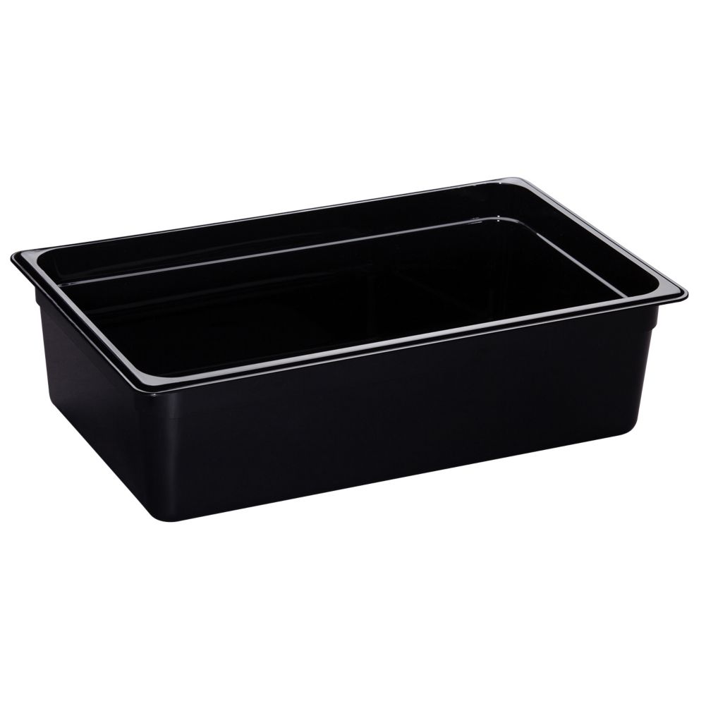 Cambro Black Full Size High Heat H-Pan&trade; 6" H