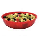 Cambro&reg; Camwear&reg; Red 5.8 Qt. Round Ribbed Bowl