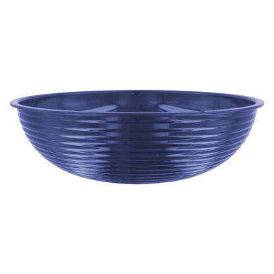 Cambro&reg; Camwear&reg; Navy Blue 3.2 Qt. Round Ribbed Bowl