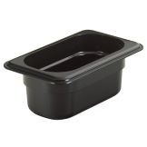 Cambro Black 1/9 Size High Heat H-Pan&trade; 2-1/2" H