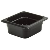 Cambro Black 1/6 Size High Heat H-Pan&trade; 2-1/2" H
