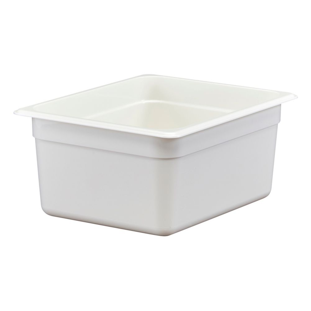 Cambro White Camwear&reg; Half Size Food Pan, 6" H