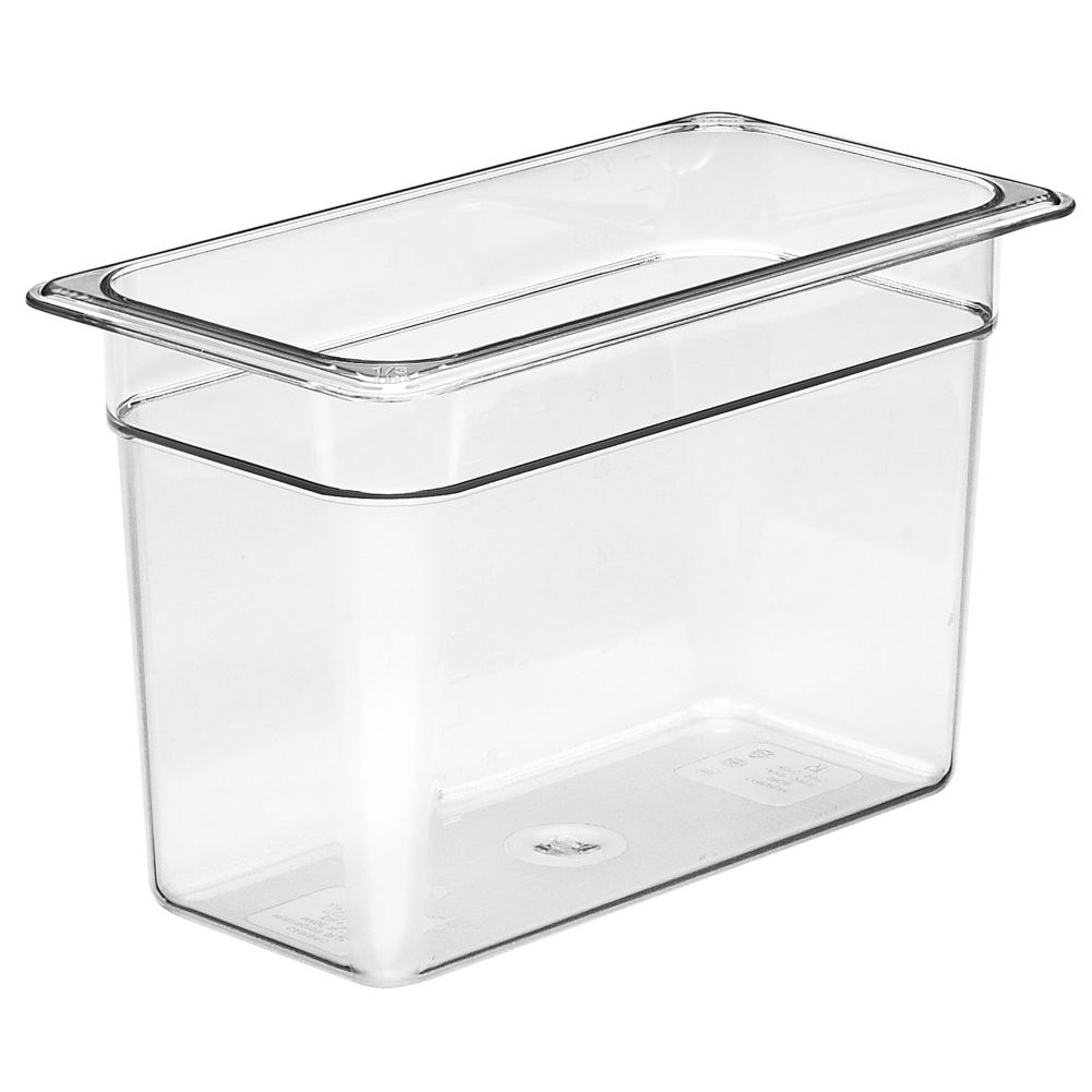 Cambro Clear Camwear&reg; 1/3 Size Food Pan, 8" H