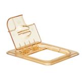 Cambro Amber 1/6 Size Notched H-Pan&trade; FlipLid&reg;