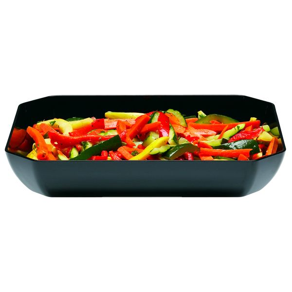 Cambro ShowFest&reg; Black Octagonal 3 Qt Display Bowl