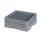Cambro Camrack&reg; Soft Gray Full Size 36-Compt Glass Rack