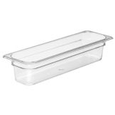 Cambro Clear Camwear&reg; Long Half Size Food Pan, 4" H