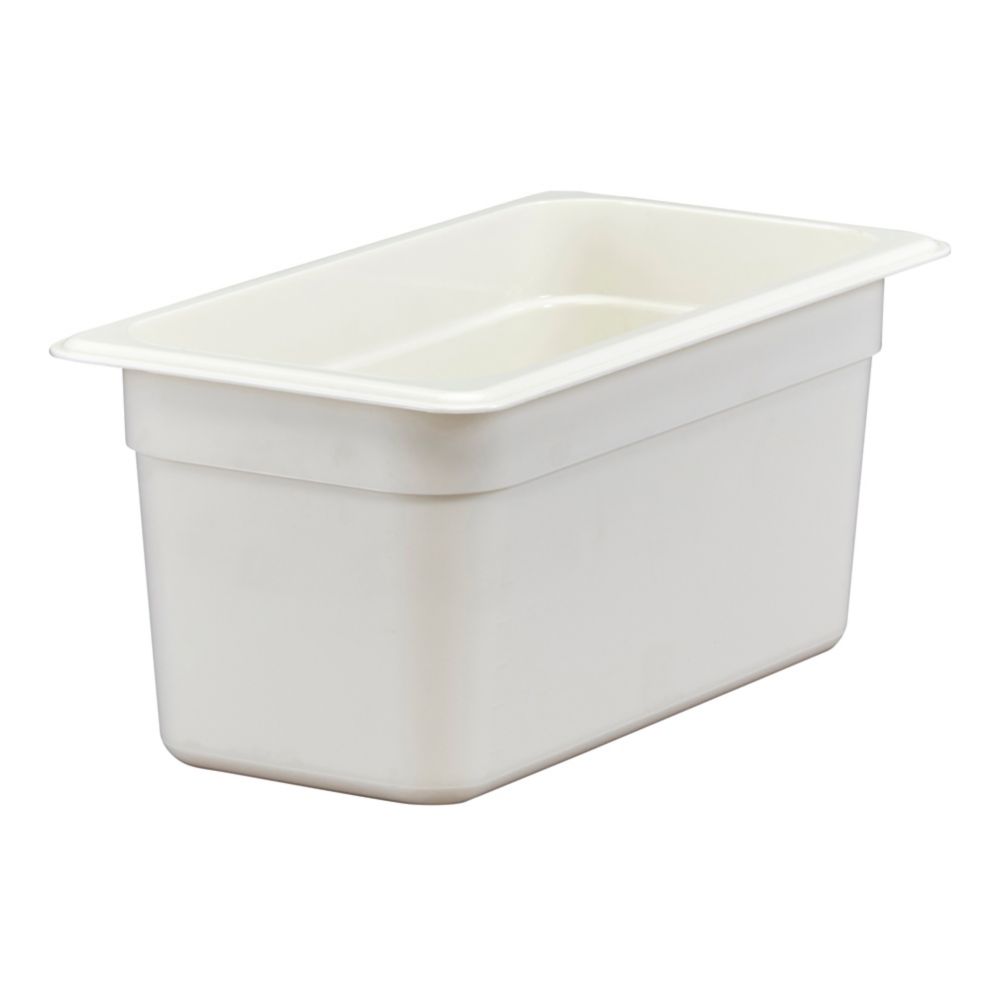 Cambro White Camwear&reg; 1/3 Size Food Pan, 6" H