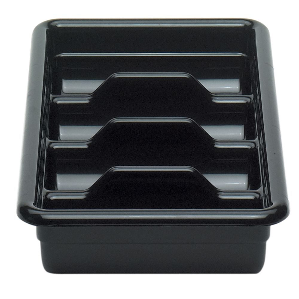 Cambro Black 4-Compartment Regal Cutlery Cambox&reg;