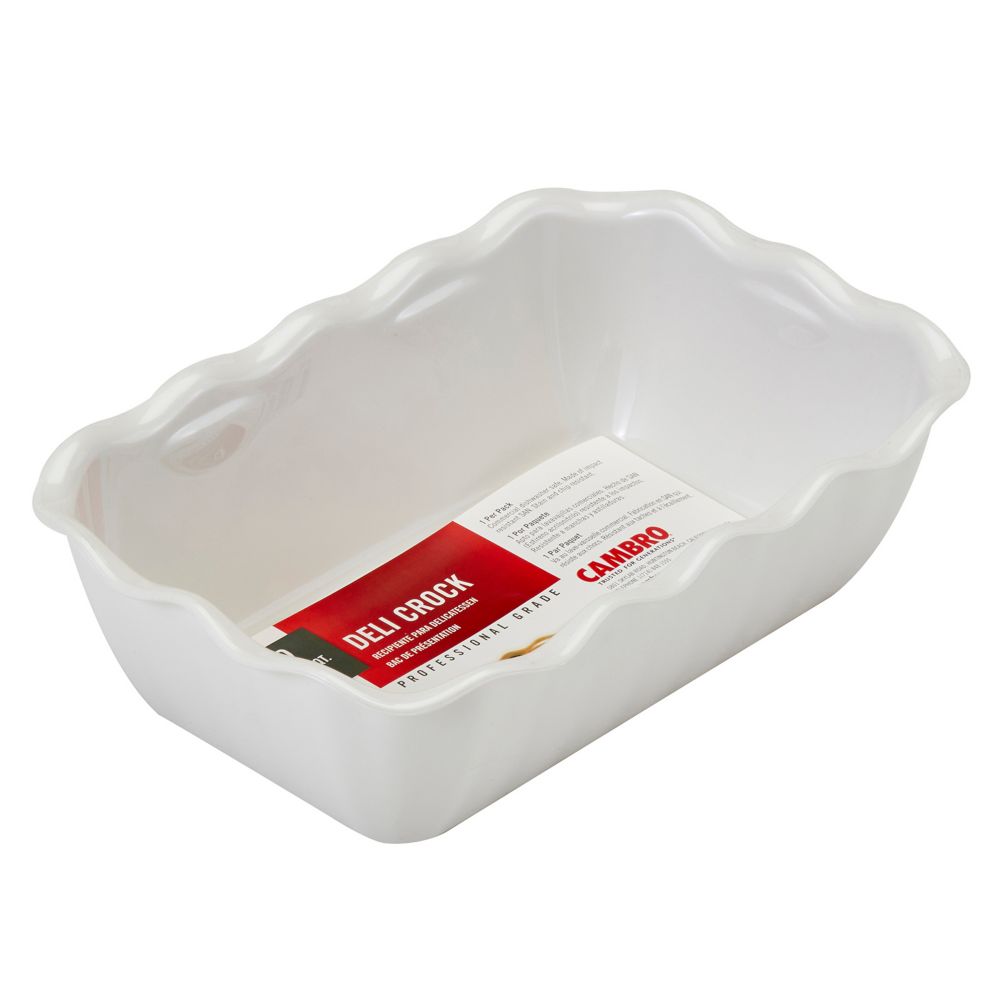 Cambro White 2 Qt Deli Crock