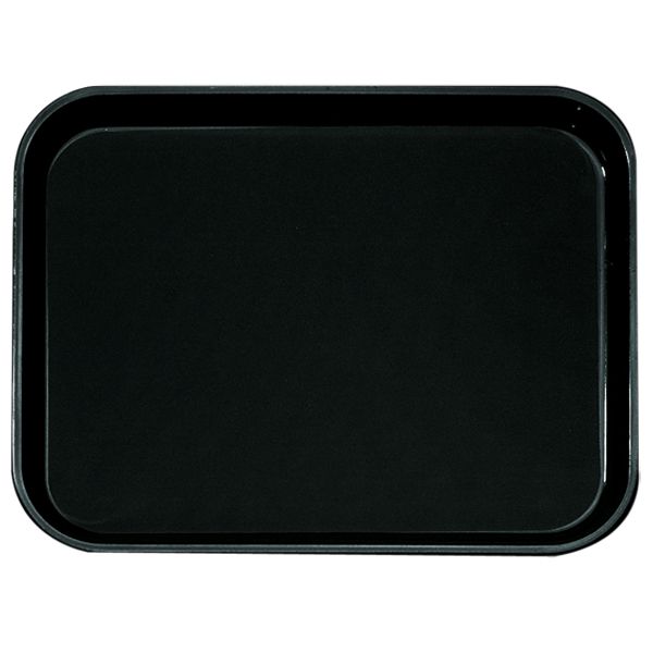 Cambro Black Rectangular Non-Skid Polytread&reg; Tray