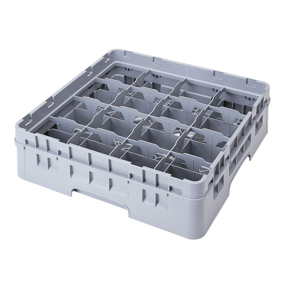 Cambro Camrack&reg; Soft Gray Full Size 16-Compt Cup Rack