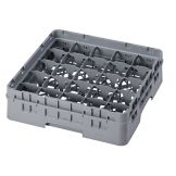 Cambro&reg; Camrack&reg; Soft Gray 25-Compartment Glass Rack