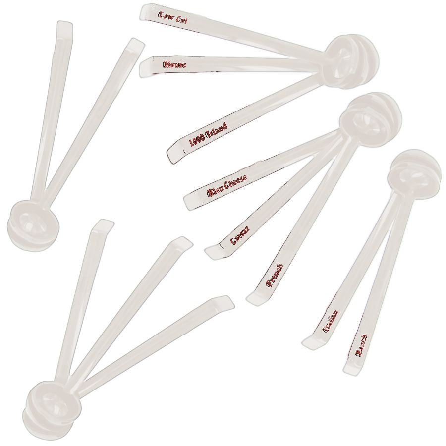 Cambro Camwear&reg; Assorted Imprinted Ladle, White, 0.75 oz