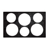 G.E.T. Black Full Size Tile w/ 6 Cut-Outs f/ Round Crocks