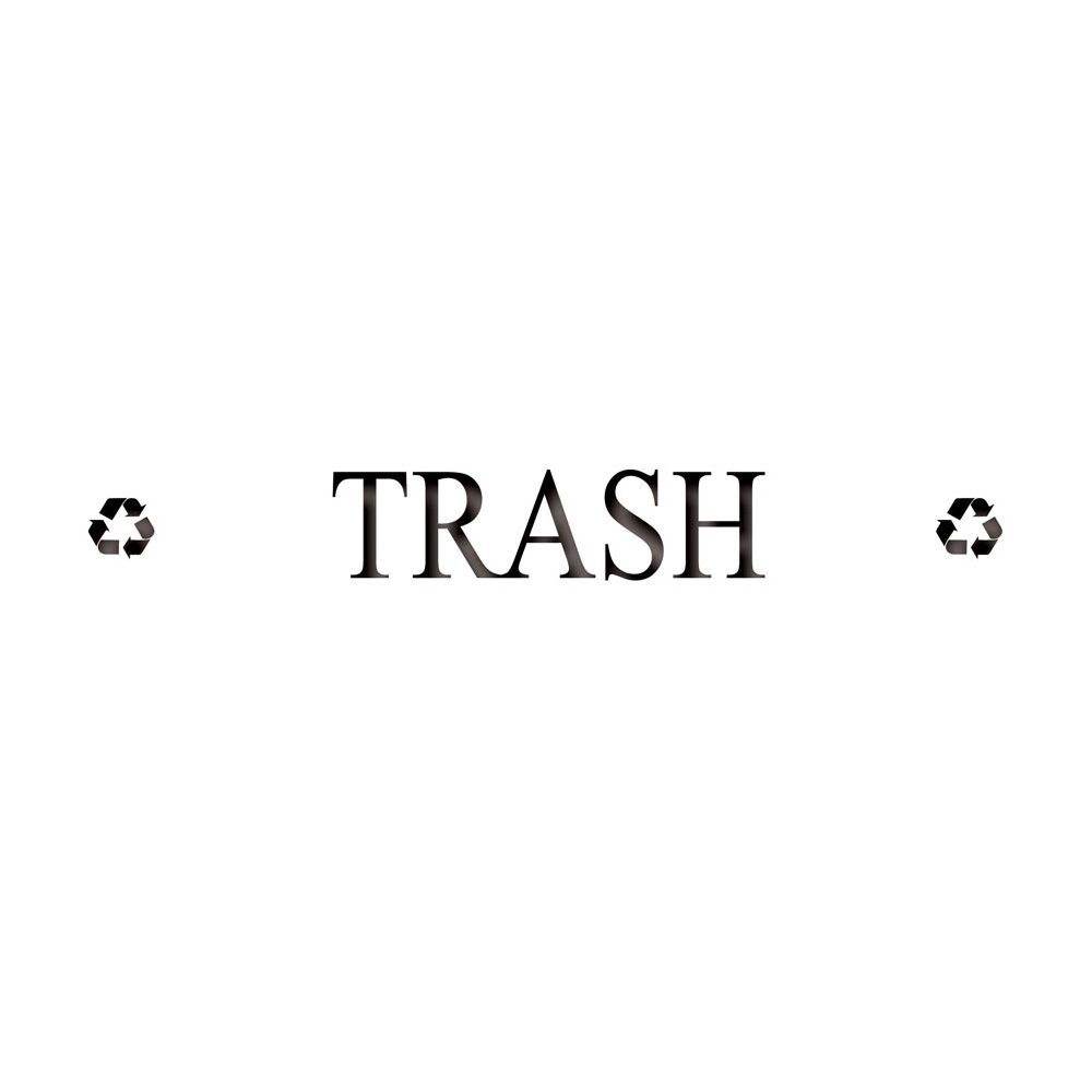 Rubbermaid Dark 19" Trash Recycling Decal