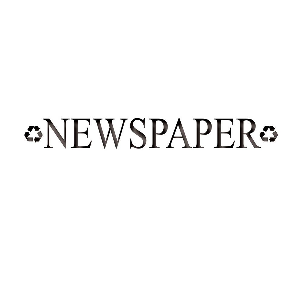 Rubbermaid Dark 19" Newspaper Recycling Decal