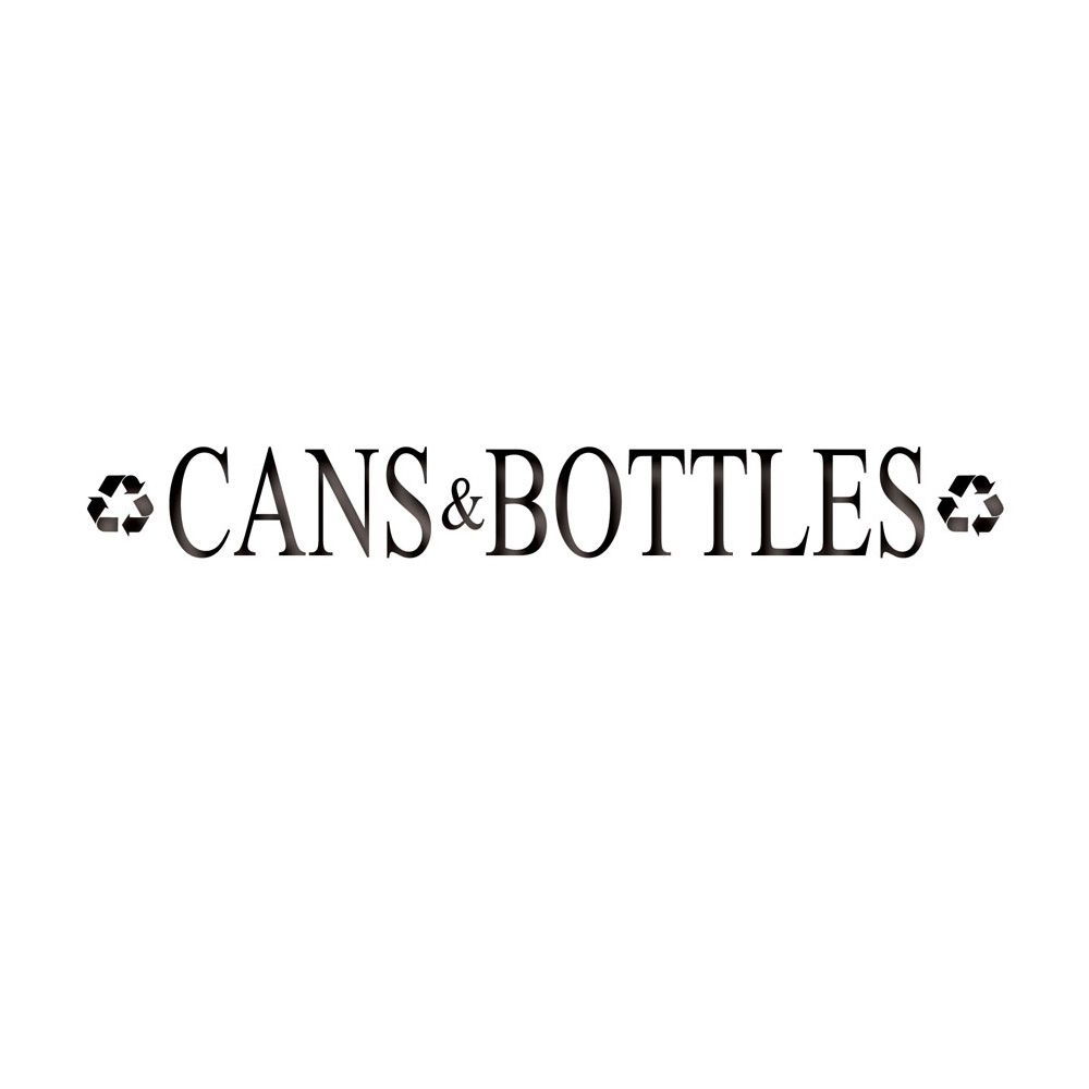 Rubbermaid Light 19" Cans & Bottles Recycling Decal