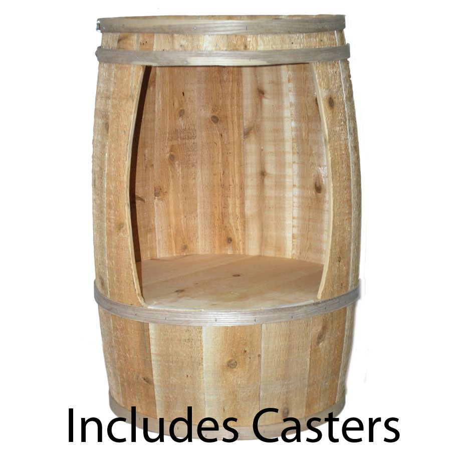 Bradbury Barrel 20" x 30" Window Barrel With Casters
