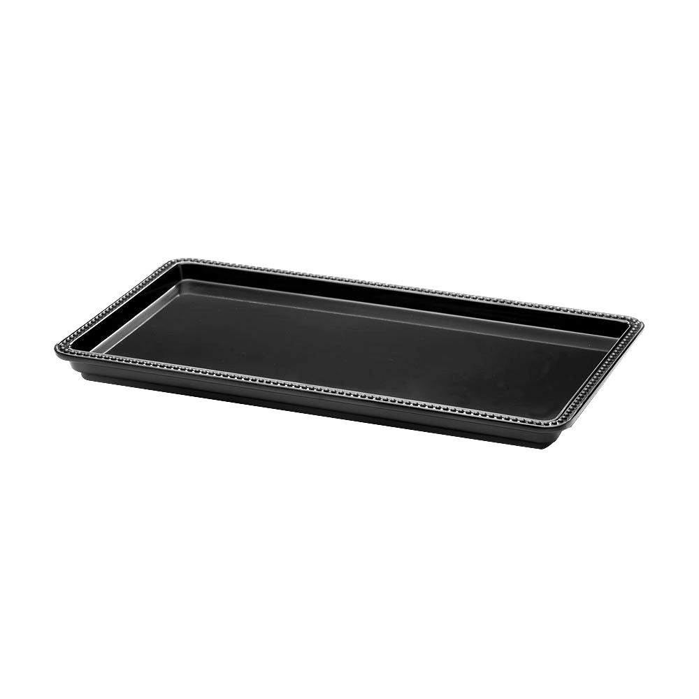 Elite Global Rectangular Black Beaded Edge Tray