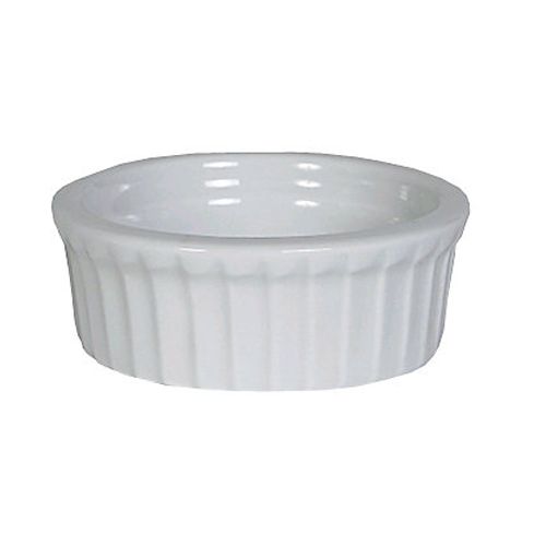 Tuxton&reg; Porcelain White 1.5 Oz. Fluted Ramekin