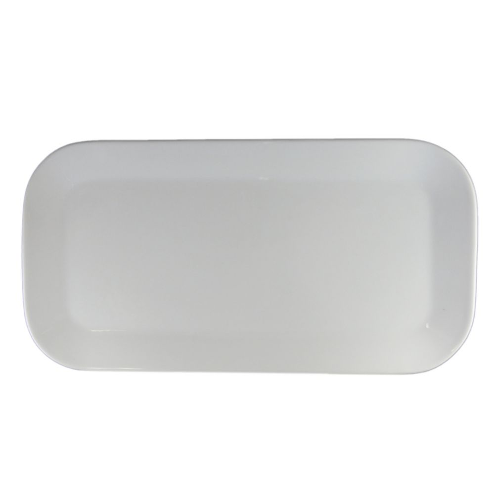 Vertex&reg; Ventana Collection White 13 In. Rectangular Coupe Platter