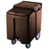 Cambro Tall Height SlidingLid Ice Caddy, Dark Brown, 125 lbs